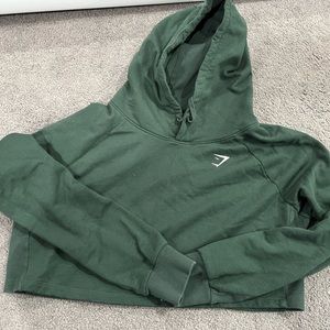 Gymshark Green Cropped Hoodie